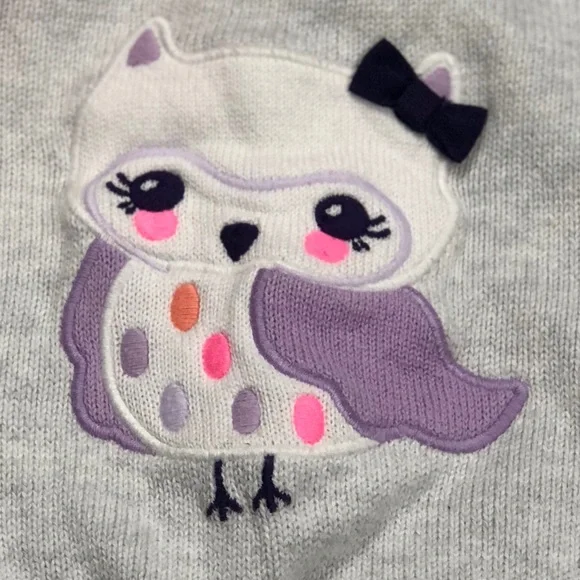 Gymboree Gray Owl Sweater size 2T - Picture 5 of 9
